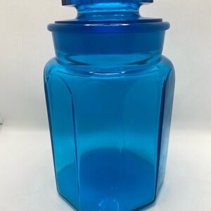 MCM L E Smith Cobalt Blue Apothecary Jar